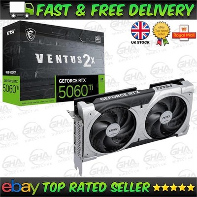 MSI GeForce RTX 5060 Ti 8GB Ventus 2X OC Plus GDDR7 PCIe 5.0 Nvidia GPU Grafik