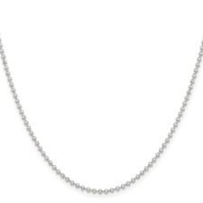 Stainless Steel 2-5mm Ball Beaded Chain Necklace 16-30 Inch Mens Womens