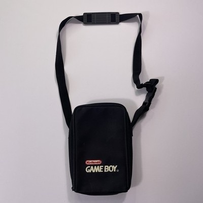 Official Nintendo Original Gameboy Black Vintage Carrying Case Bag w/ Strap Zips
