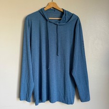 Anetik Premium Performance Mens L Blue Sun Hoodie UPF 30 VINT UV L Long Sleeve