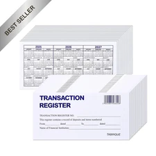 24 PCS Check Registers for Personal Checkbook, Easy to Read Checkbook Register
