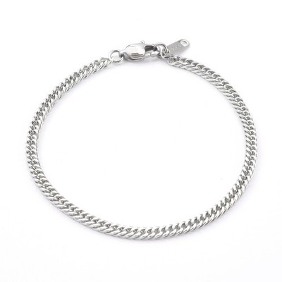 22,4cm Herren Edelstahl Armband PanzerKette Stainless Steel Bracelet kw-b040
