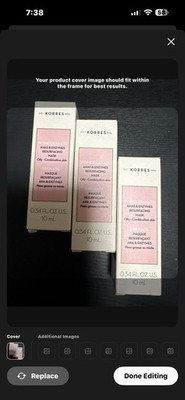 Korres Pomegranate AHA & Enzyme Resurfacing Mask 0.34oz/10ml Bundle Of 3