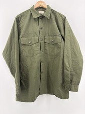 US Air Force OG-507 Utility Shirt Vintage 70s Military Olive Green Vietnam Poly