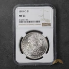 1883-O Morgan Silver Dollar $1 - NGC MS63 - New Orleans