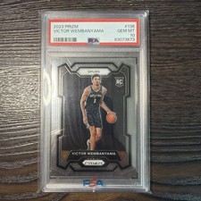 2023 Prizm Victor Wembanyama Base Prizm RC PSA 10 #136 Spurs Rookie