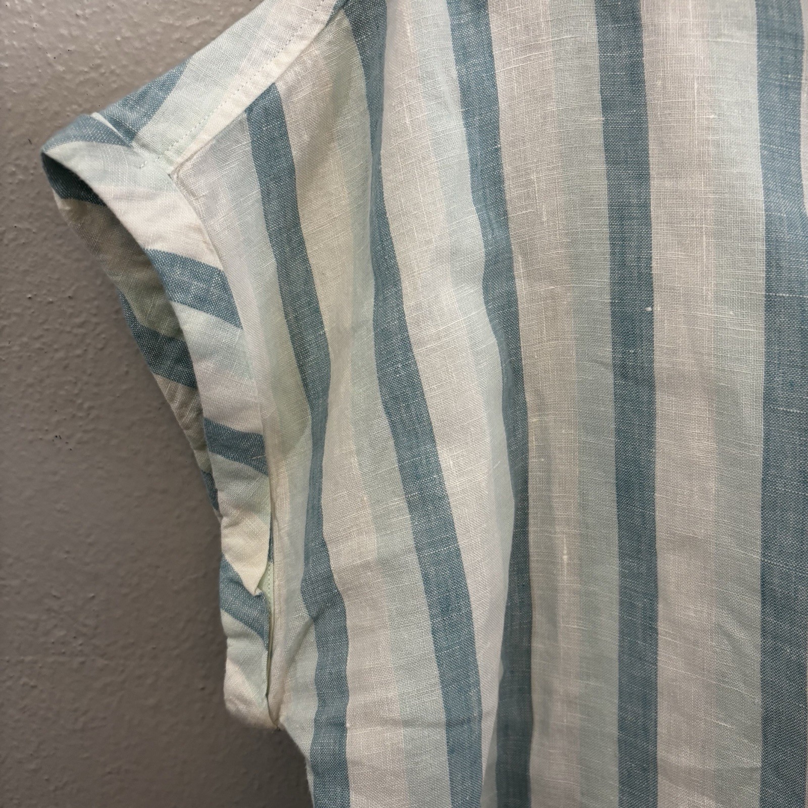 Faherty Avery Linen Button Down Striped Blouse Si… - image 11