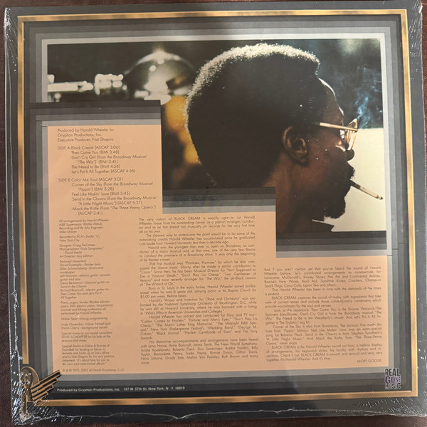The Harold Wheeler Consort - Black Cream (LP, Album, Ltd, RE