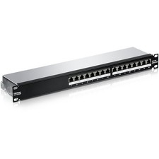 TRENDnet-New-TC-P16C6AS  16PORT CAT6A SHIELDED 1U PATCH PANEL 10-G RE