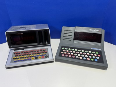 Vtg 1980's Vtech Lesson One Plus & Sears Talking Computron Learning Computers
