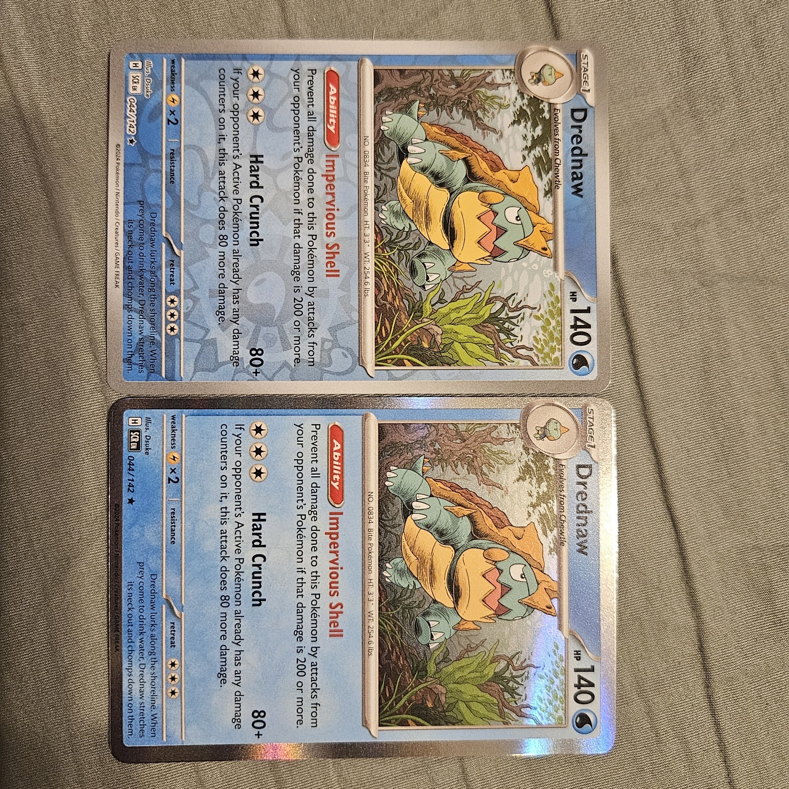 Drednaw 44/142 Rare Reverse Holo & Holo Stellar Crown - Pokemon TCG - Mint