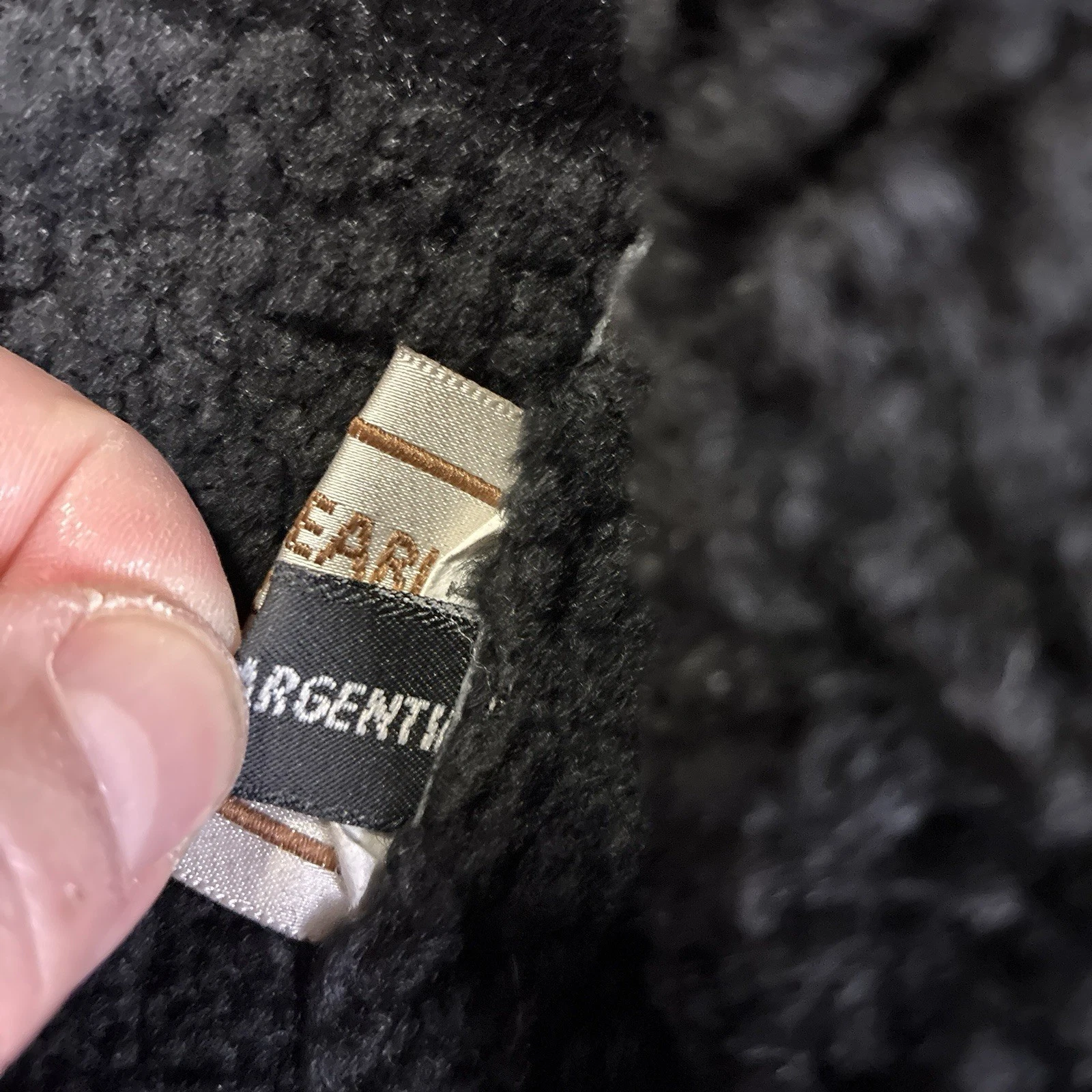 Vintage Calafate Shearling Jacket Men Medium Argentina Button Down 80s Western image 3