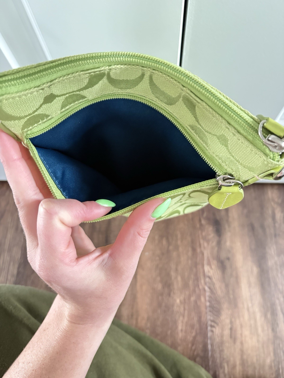 Coach, Y2K lime green crossbody bag. Adjustable strap… - Gem