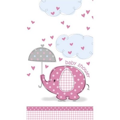 Unique Party Tischdecke für Baby Shower mit Elefant-Design, pink (SG5796)