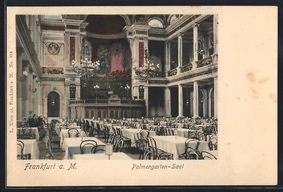 Ansichtskarte Frankfurt-Westend, Gaststätte Palmengarten, Im Saal 
