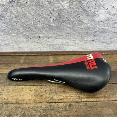 Vintage Selle Italia Flite Saddle Seat Red Black Titanium