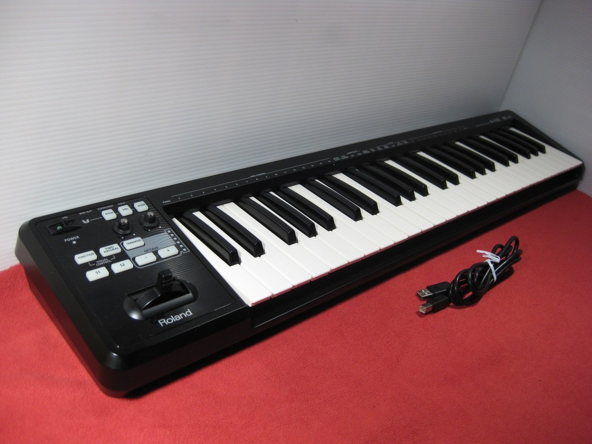 Roland A-49 BK 49-Key MIDI Keyboard Controller Black Music