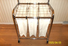 3-Bag Laundry Sorter with Adjustable Hanging Rod for Easy Organization — photo 2
