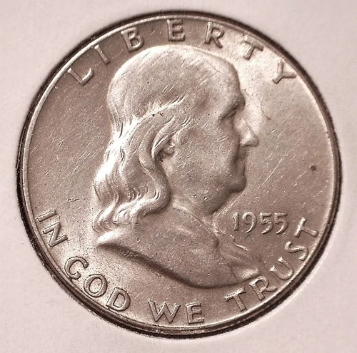 1955 Franklin Half Dollar, AU  #3122