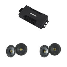 Kicker 2 Pair  CSC 6.5" Coaxial Speakers  PXA400.4 Powersports Amp Bundle