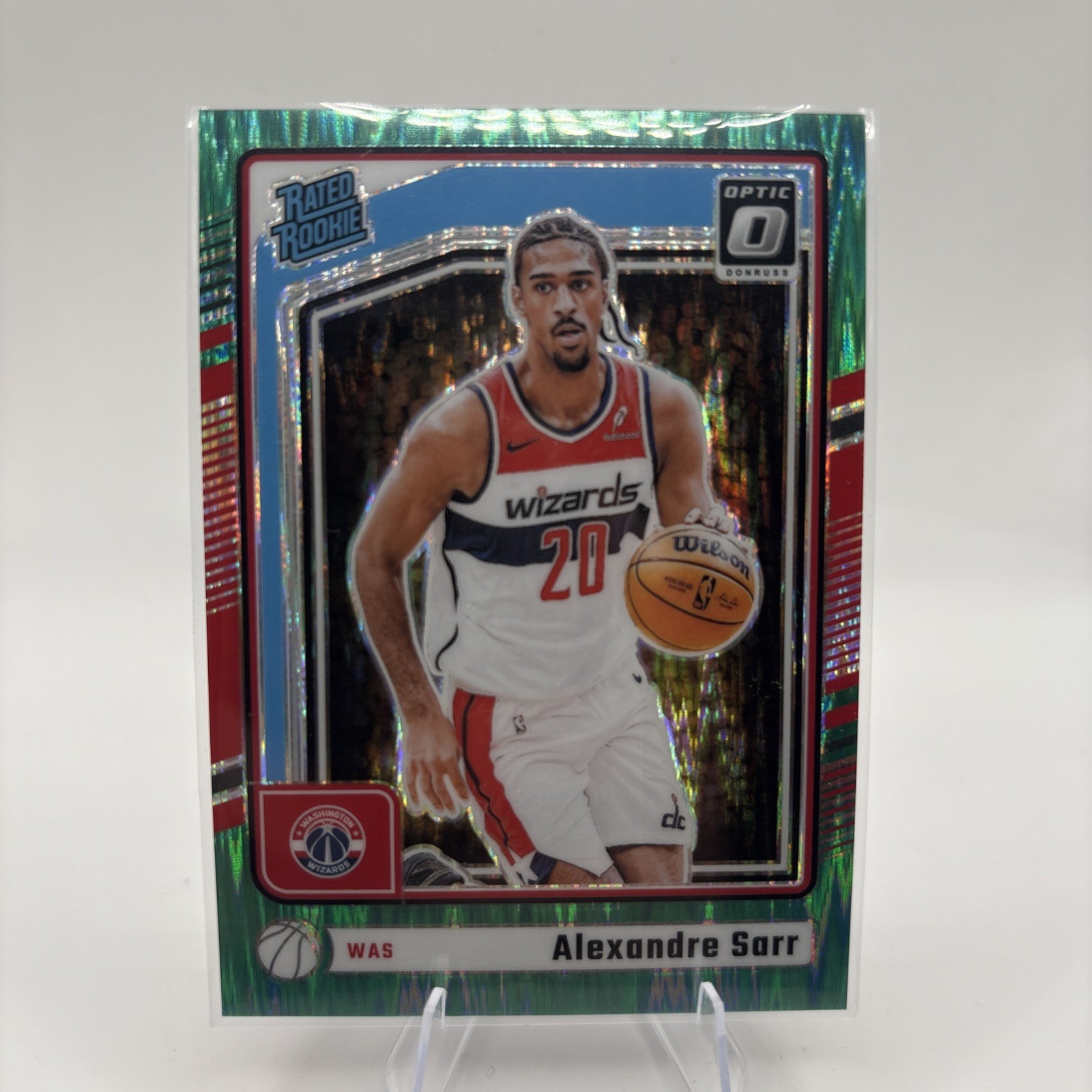 2024-25 Panini Donruss Optic - Rated Rookie Alexandre Sarr #276 Green Shock /149