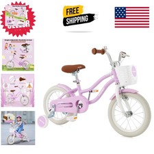 Light Purple 12-20 Inch Kids Bike - Safe, Adjustable, Perfect for Beginners