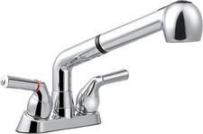 Utility Sink Faucet with Sprayer, Laundry Room Faucet with Pull Out Sprayer for