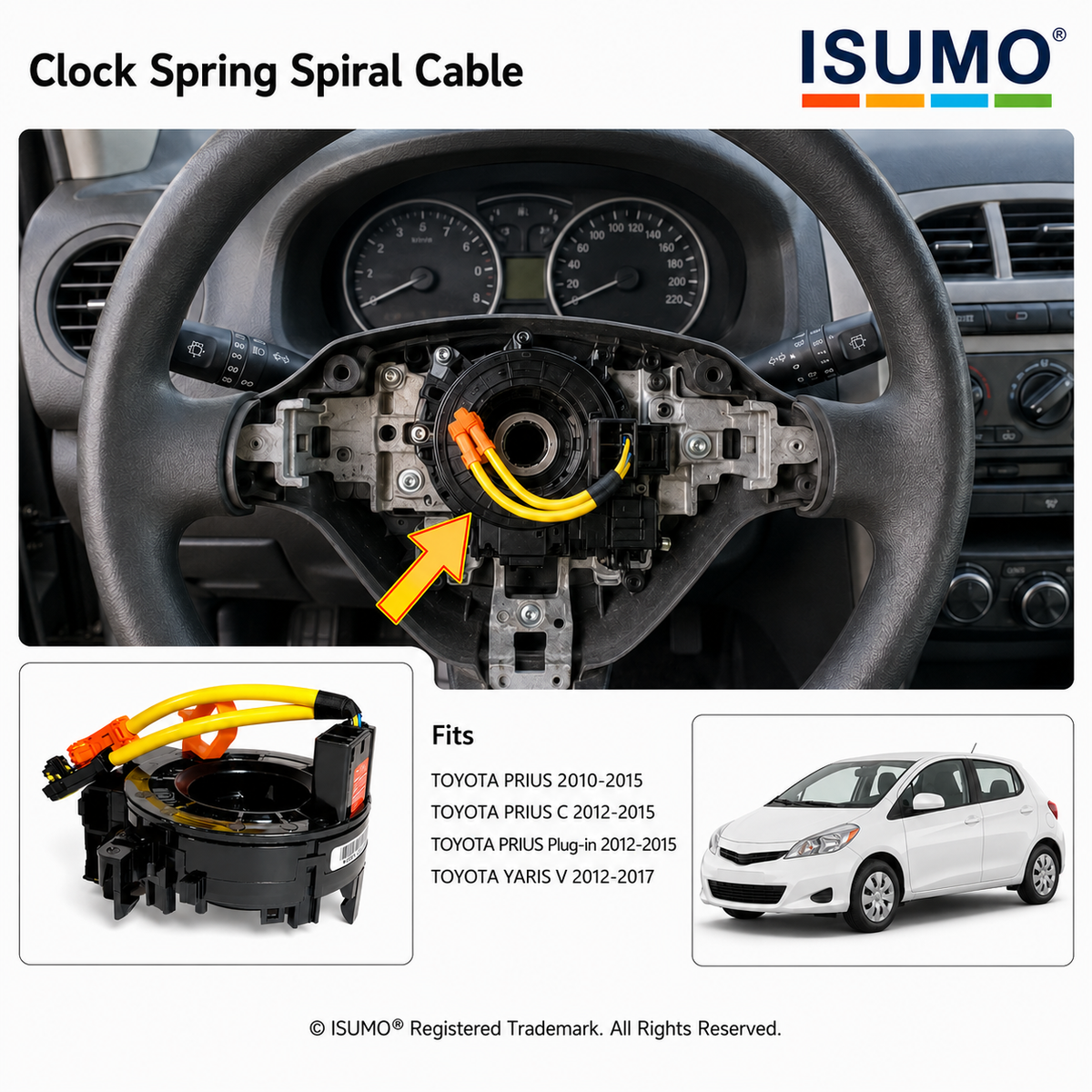 Clock Spring Spiral Cable For Toyota Prius Prius C Pruis V 2010