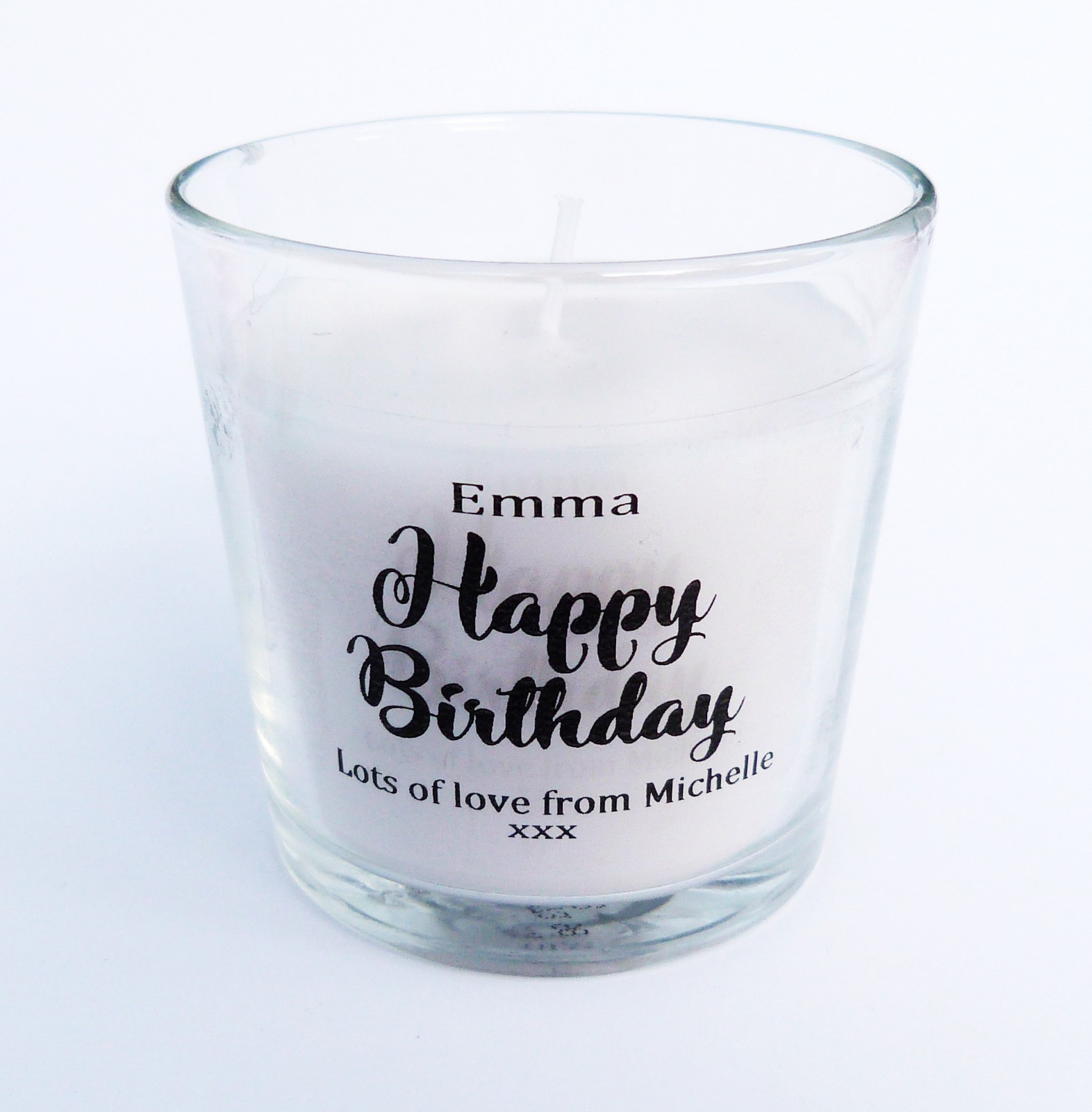 PERSONALISED HAPPY BIRTHDAY VANILLA SCENTED CANDLE GIFT PRESENT eBay