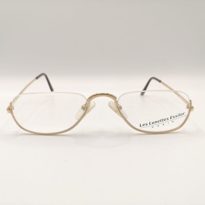 Les lunettes Essilor Paris Brille Metall halbrand 51/20 140 gold oval 
