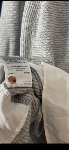 Ted Baker Bronwyn 2in1 Mockshirt Pullover Größe 2 TB 10 UK grau/weiß - Bild 4 von 12