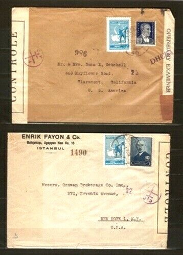 Turkey Sc 748A 906 RA50 two covers censor TAPES FVF