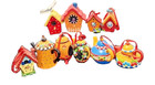 Vintage Mary Engelbreit Teapot Birdhouse Ornament Lot Of 9 1997 +1