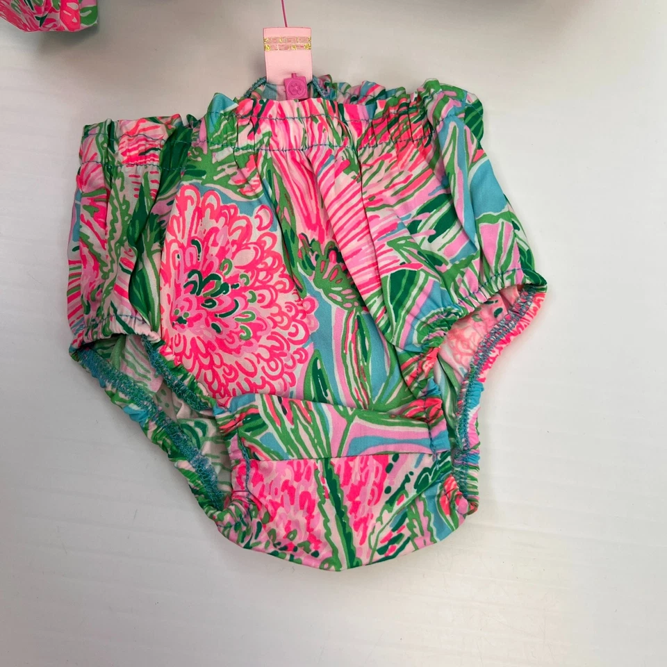 Conjunto Lilly Pulitzer Bebé 6 Meses Paloma Burbuja Vestido Floral Conjunto Fiesta Core Ex Foto 4 de 4