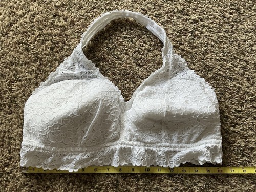 Aerie Bralette Plus Size XXL White Halter Style VGUC Padded - Picture 11 of 12