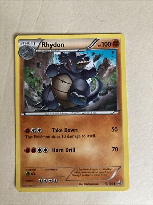 Pokémon TCG Rhydon Primal Clash 75/160 Regular Uncommon | eBay UK