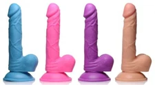 Pop Peckers dildo-dong Sex Toy with Balls 6.5in suction cup Base Phthalate-Free