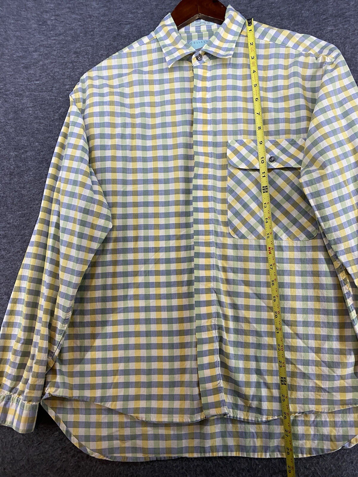 Collections Basic Elements Plaid Long Sleeve Butt… - image 9