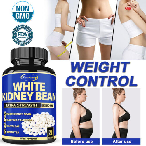 White Kidney Bean - Weight Loss, Carb Blockers - Garcinia Cambogia, Green Tea - Photo 1 sur 11