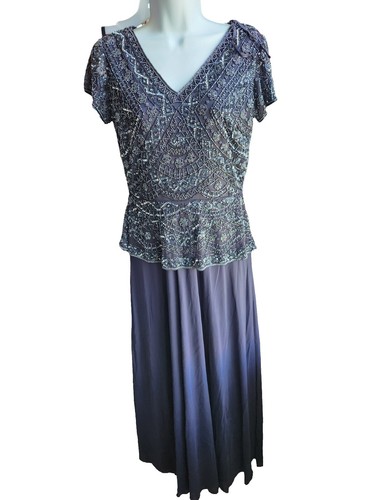 Pisarro Nights Beaded Mesh Gown Petite Sz 8P Charcoal | eBay Pisarro Nights Beaded Mesh Gown Petite Sz 8P Charcoal | eBay