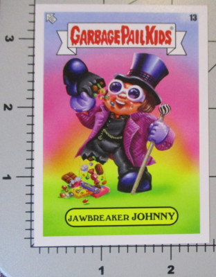 GARBAGE PAIL KIDS book worms Willy Wonka johnny depp spoof STICKER CARD 13 A