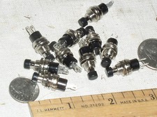 10 NEW N/C NORMALLY CLOSED BLK BLACK PUSH BUTTON SWITCH SWITCHES 3 A AMP 3A USA