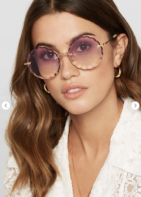 chloe round frame sunglasses