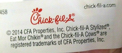 Chick Fil A Cow ""Eat Mor Chik'n"" Pequeño Peluche Animal de Peluche 4,5"" Año 2014 - Imagen 6 de 6