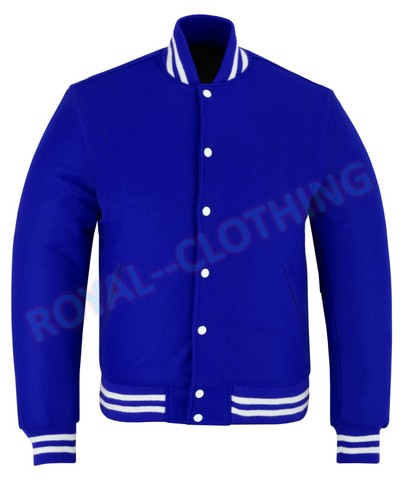 Varsity American Letterman Vintage Retro All Wool Bomber style Jacket XS~7XL - Picture 29 of 42