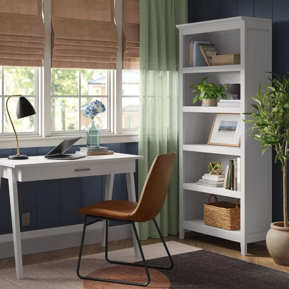 Paulo Wood Writing Desk with Drawer White Threshold eBay