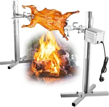 50" Electric Rotisserie Grill Spit Kit Motor BBQ Rotisserie Grill Pig Lamb 260lb