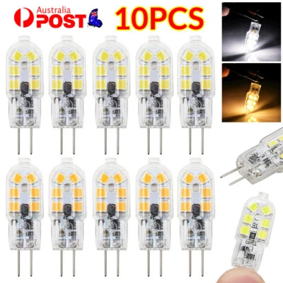 10pcs G4 12LED Light Bulbs DC 12V Dimmable Cool/Warm White 2835 LED Replacment - image 1 of 4