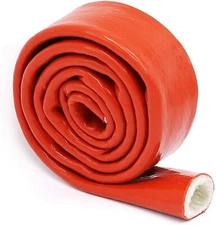 3/4"ID Heat Shielded Fire Sleeve Protection Silicone Coated Protection Wire Hose