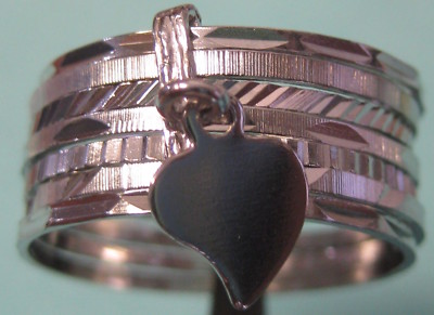 NEW STERLING SILVER 7 DAY BAND RING FROM PORTUGAL ( Size 5.0 to 11.5).  # 24-009